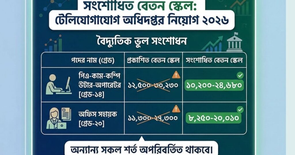 টেলিযোগাযোগ অধিদপ্তর নিয়োগ বিজ্ঞপ্তি ২০২৬